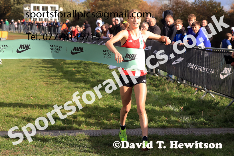 Womens Under-17s 2025 National Cross Country Relays, Berry Hill Park, Mansfield. Photo: David T. Hewitson/Sports for All Pics
